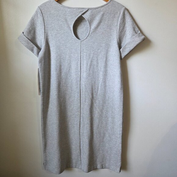 NWT LOLE GREY HEATHERED CUFFED SLEEVES T SHIRT DRESS SIZE SMALL - Picture 2 of 16